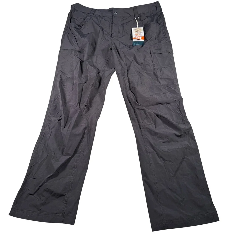 KastKing Cargo Pants Mens 42x34 Black Outdoor Fishing Performance UPF 50 NEW